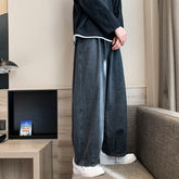 Men Jeans Vintage Jeans Men's Loose Straight Wide Leg Pants